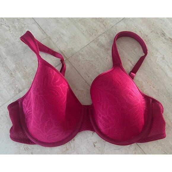 Wacoal‎ | Pink Awareness Contour Bra Breast Cancer Association Sz 36C #853367 - Picture 1 of 5